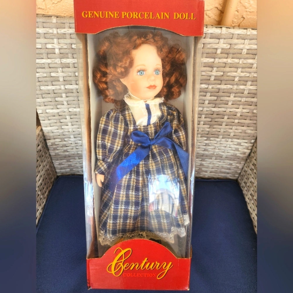 Porcelain Doll. Antique, vintage doll. New.